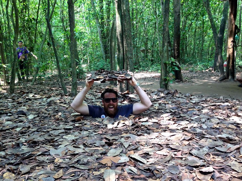 Crawl through the Cu Chi tunnels