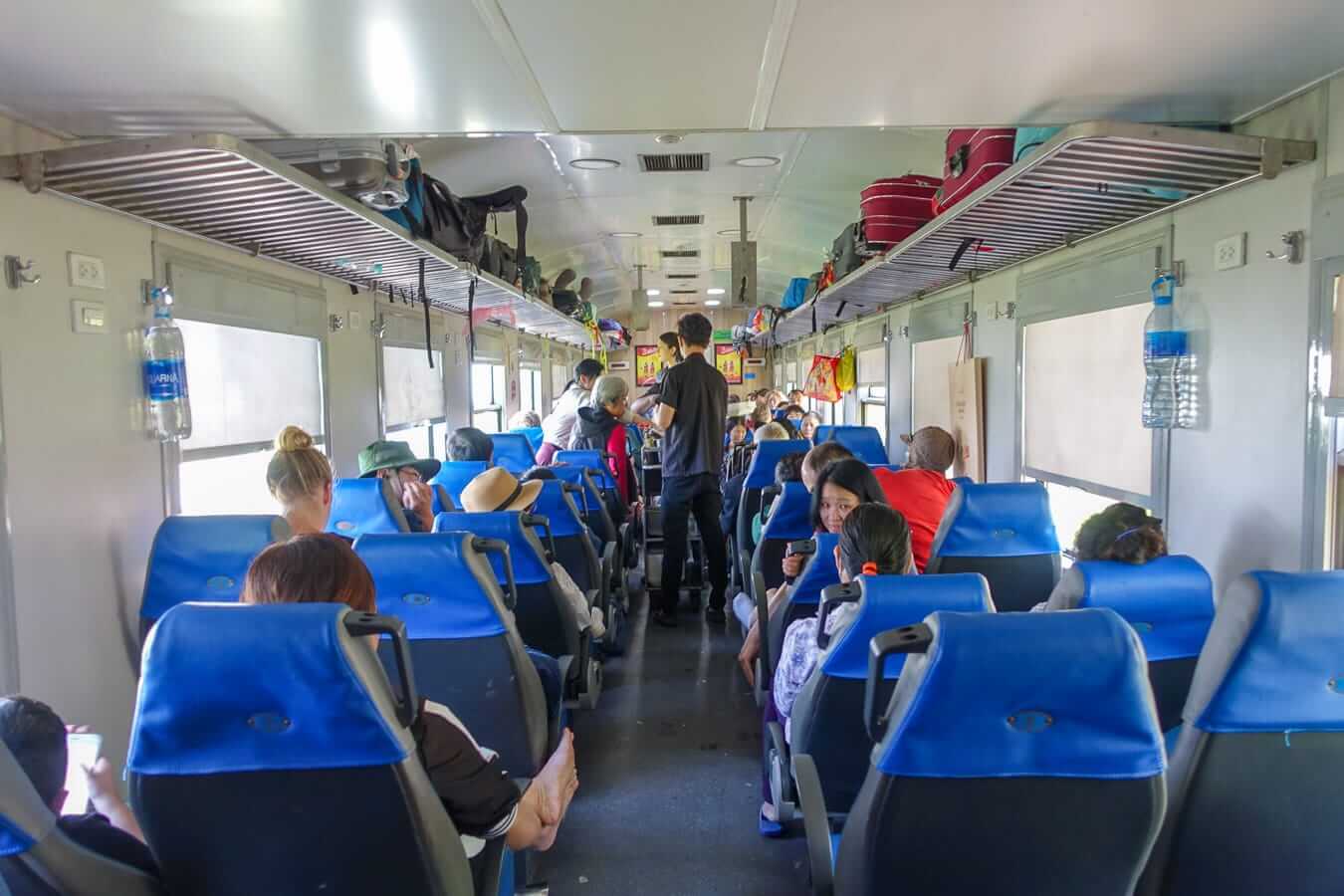 Soft seat on Vietnam train when travel