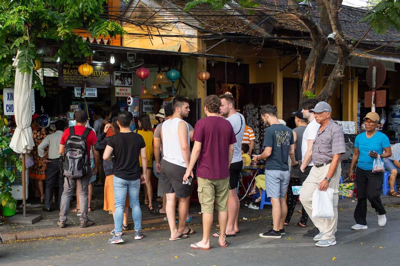 Queue in front of Banh Mi Phuong