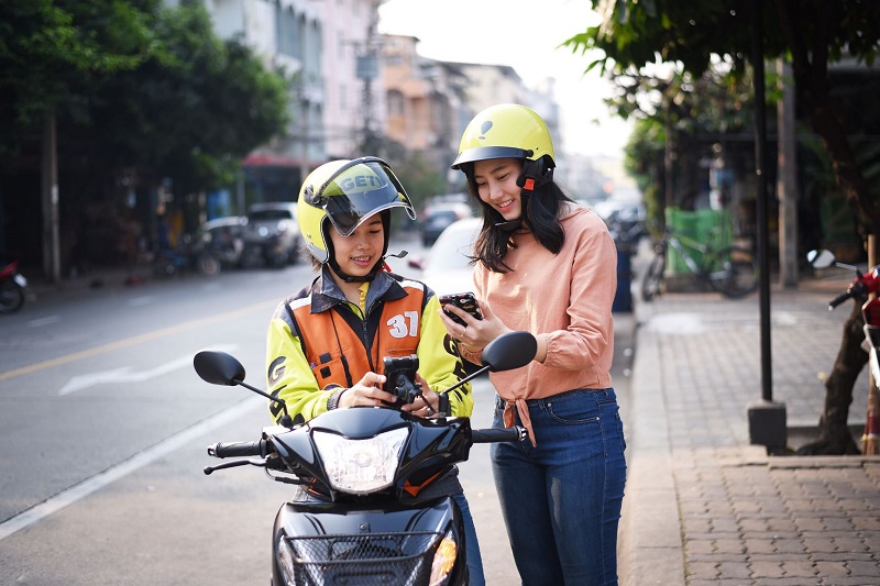 Getting around Thailand by motorbike taxi