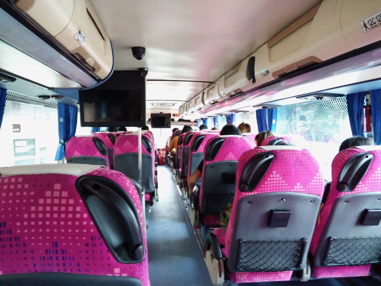 Guide to Thailand Bus Systems inside a bus