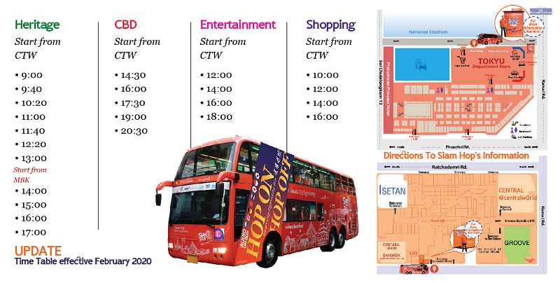 hop on hop off bus timetable 