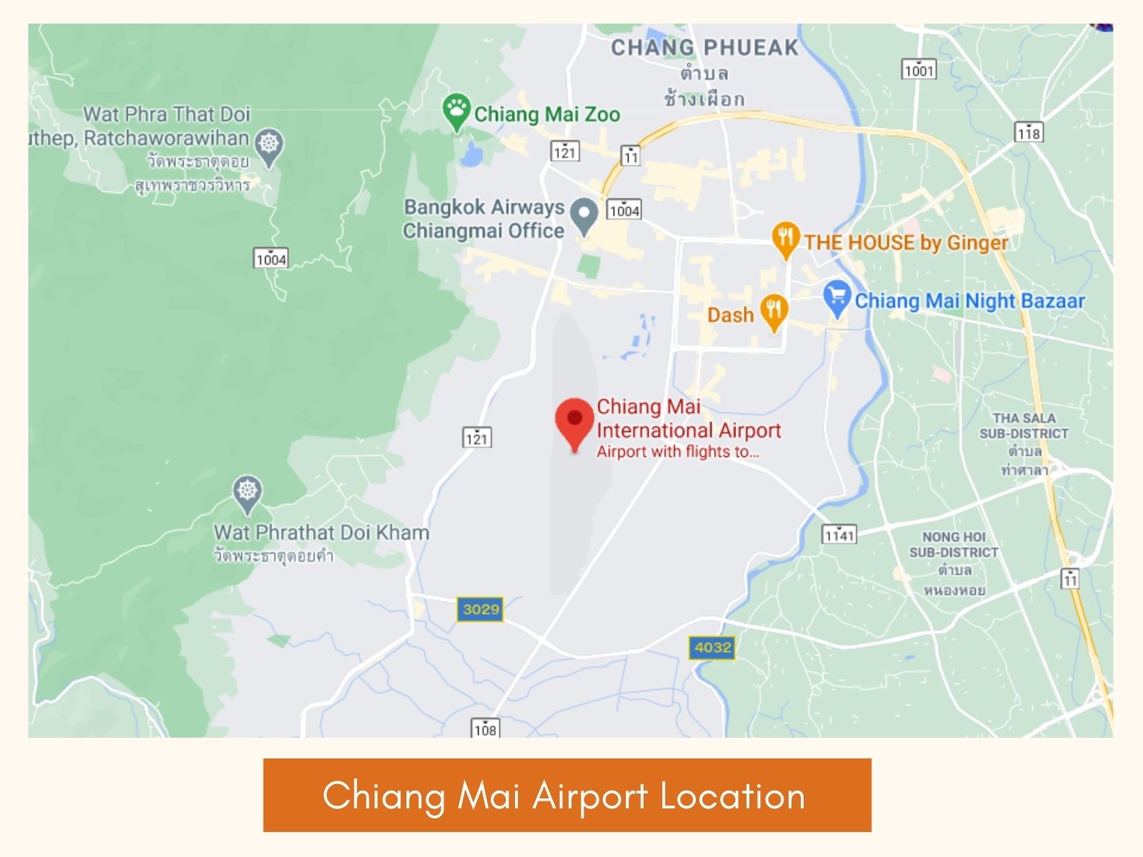Chiang Mai Airport location