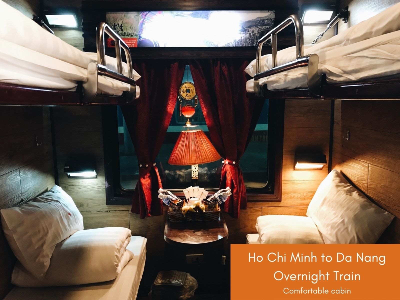Ho Chi Minh to Da Nang overnight train cabin