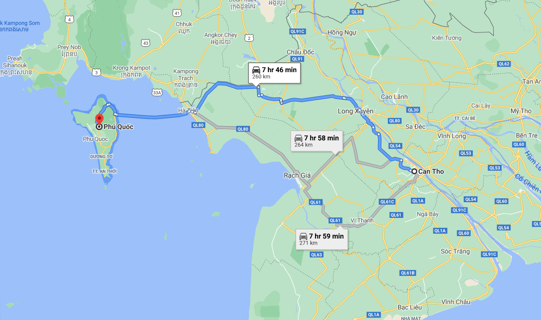 How to move from Can Tho to Phu Quoc