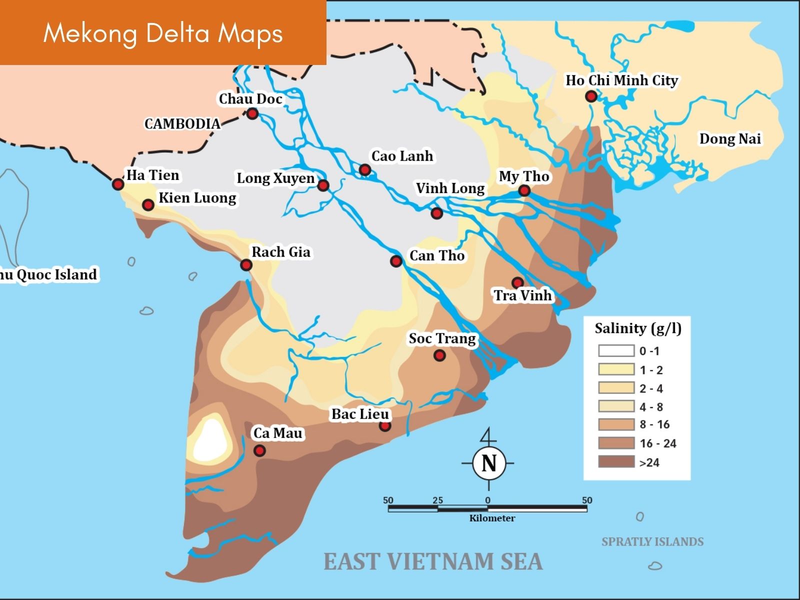 Ho Chi Minh & Mekong Delta Maps