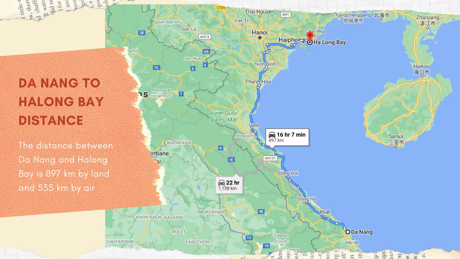 Da Nang to Halong Bay