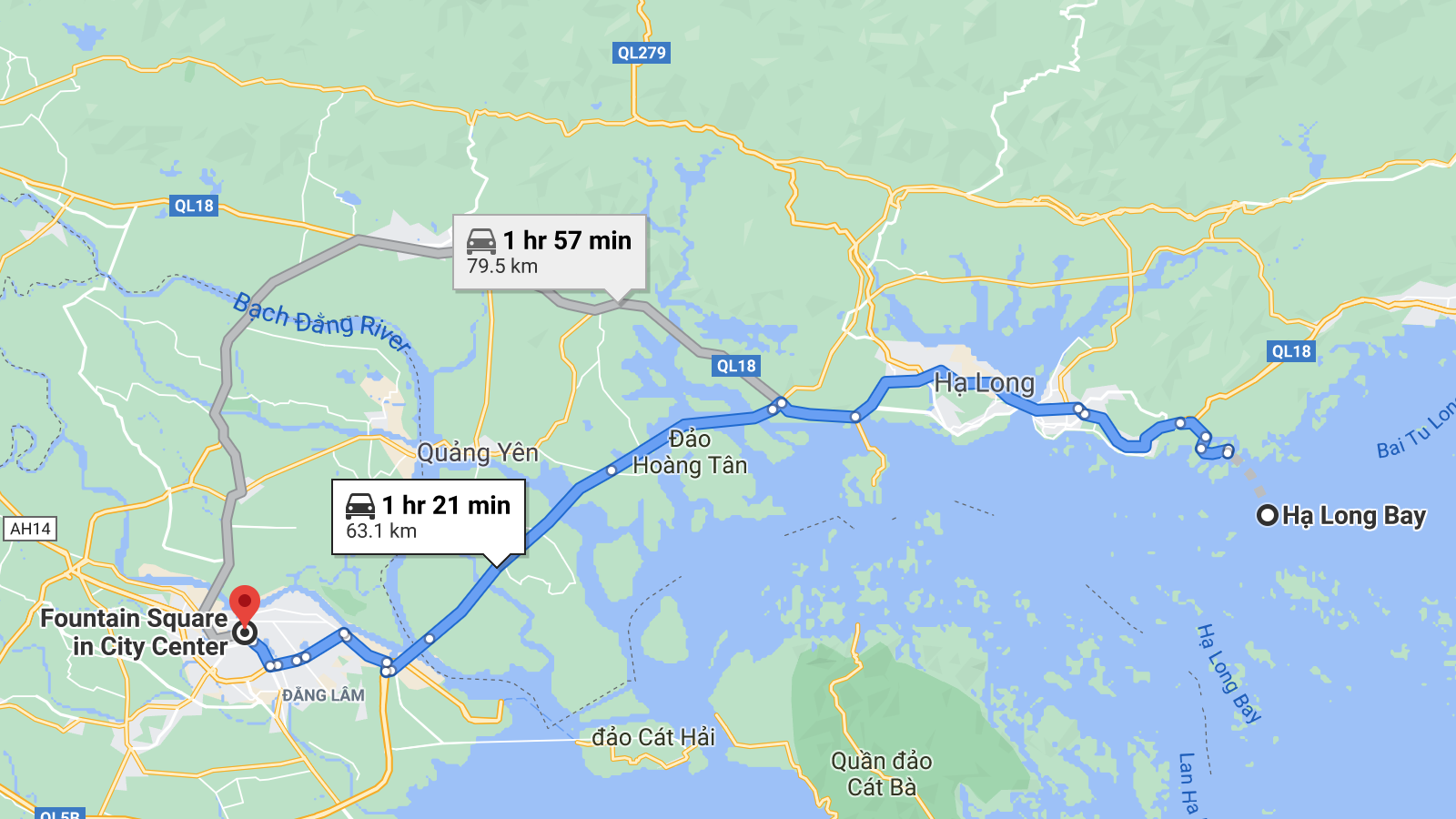 Hai Phong City to Halong Bay