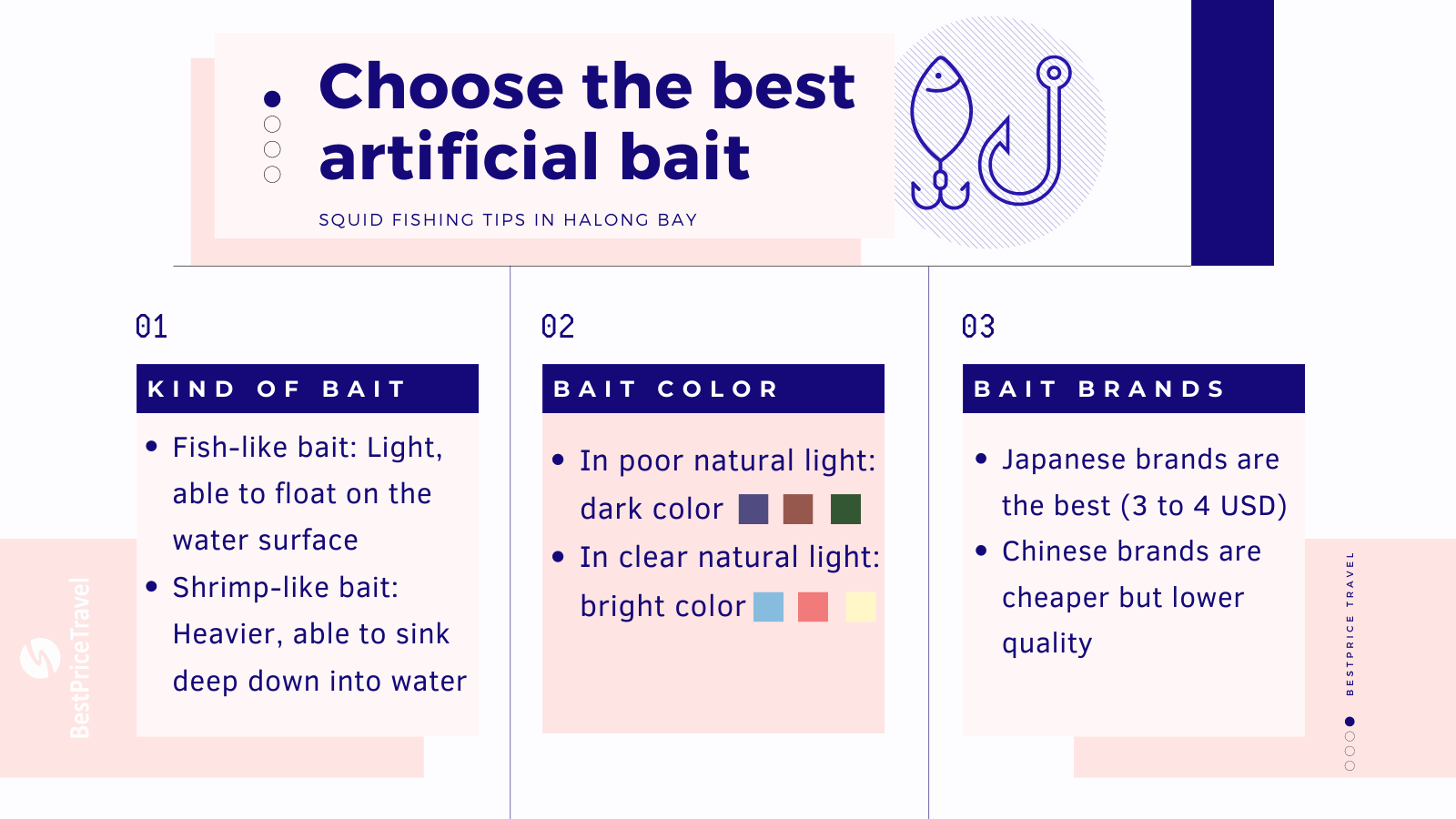 Tips for choosing the best artficial bait for halong bay squid fishing
