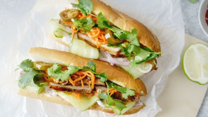 Banh Mi for breakfast in Hanoi