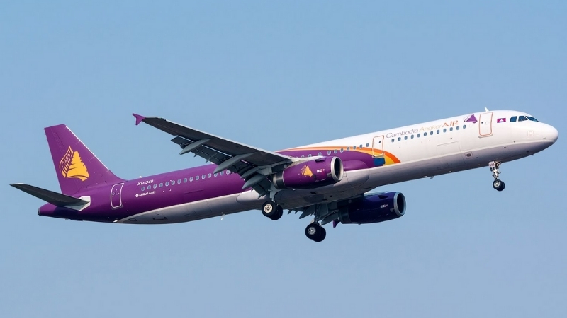 Cambodia Air flight from Vietnam to Cambodia