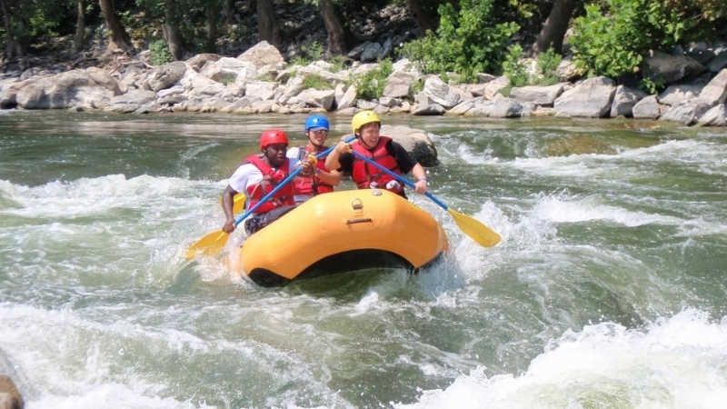 Beautiful weather for rafting in Vietnam