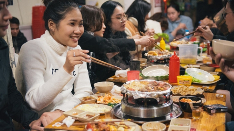 BBQ at Gam Cau Street - non touristy things to do in Hanoi