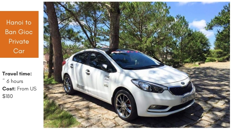 Hanoi to Ban Gioc private car
