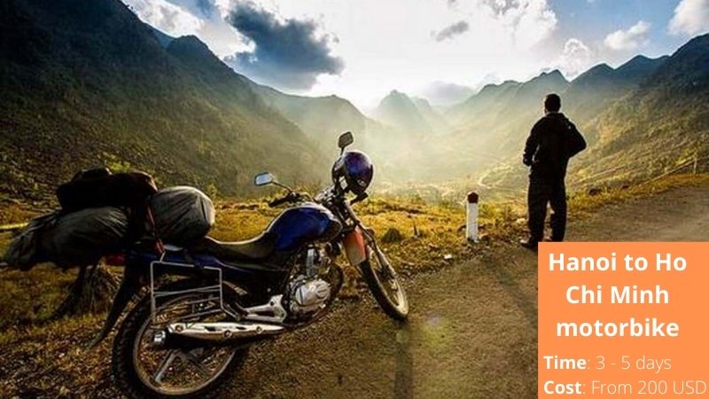 Transfer from Hanoi to Ho Chi Minh by mortobike