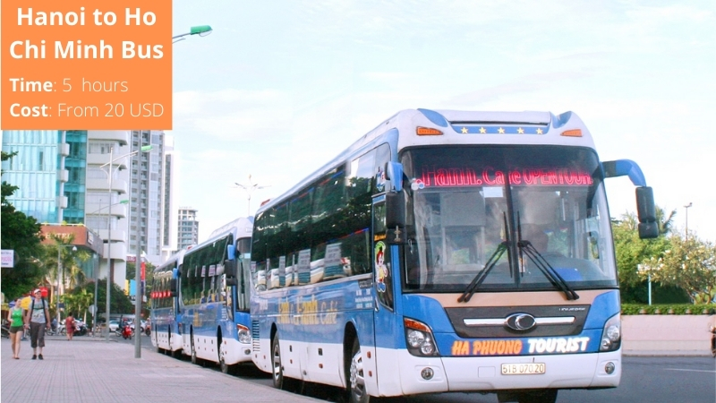 Bus transfer from Hanoi to Ho Chi Minh