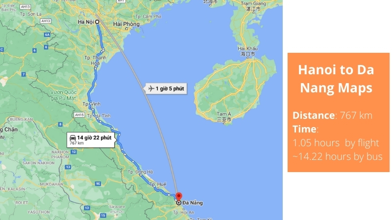 Hanoi to Da nang