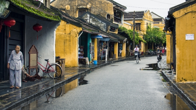 Hoi An more quite in rainy season