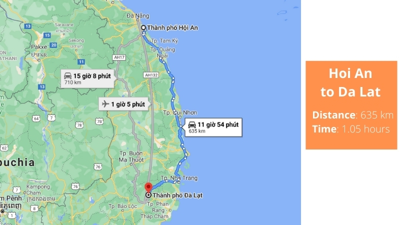 Hoi An to Da Lat