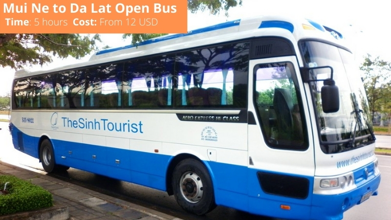 Mui Ne to Da lat open bus