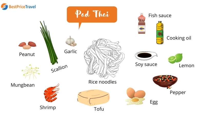 Ingredient of pad Thai