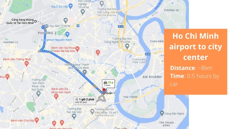 Ho Chi Minh airport to city center