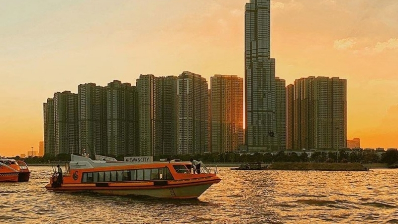 Saigon Water Bus Sunset