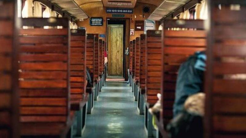 Hard seat on Vietnam train