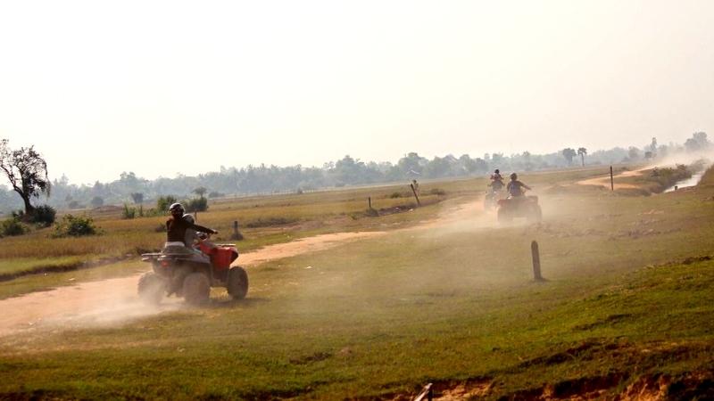 Quad bike on long route Phnom Penh's countryside - Tonle Bati - Phnom Tamao Wildlife Sanctuary - Killing Fields