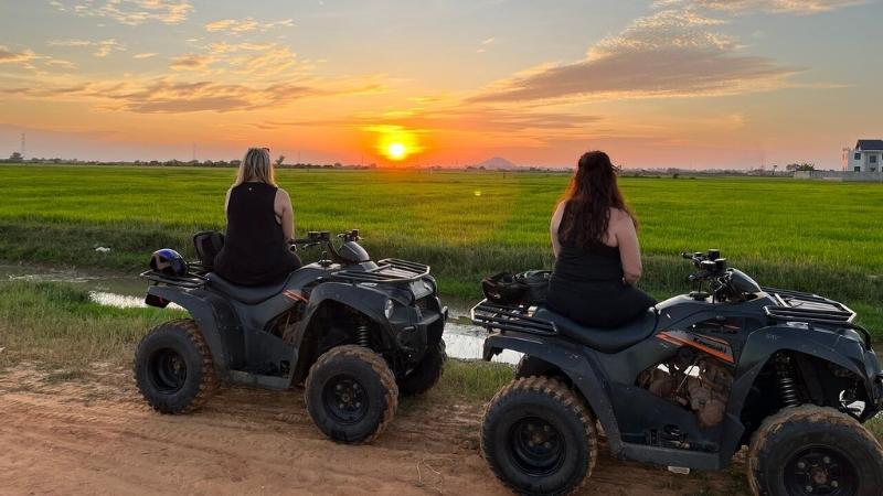 Enjoy the sunset on quad bike at Phnom Penh's countryside