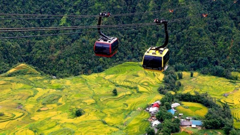 Rice Terrace View From Sapa Fansipan Cable Car