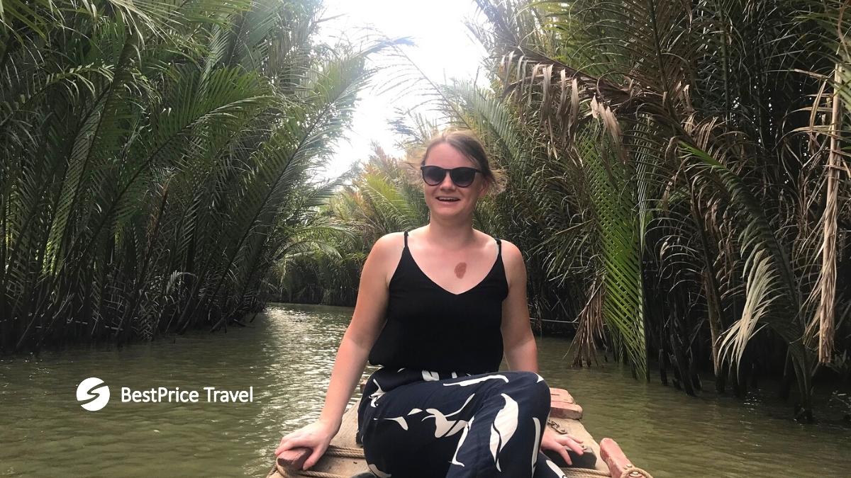 Cruise Along A Small Canal By Boat