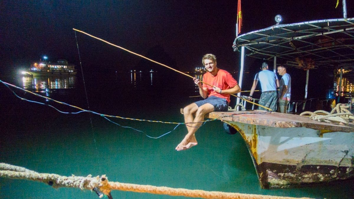Squid Fishing In Halong Bay