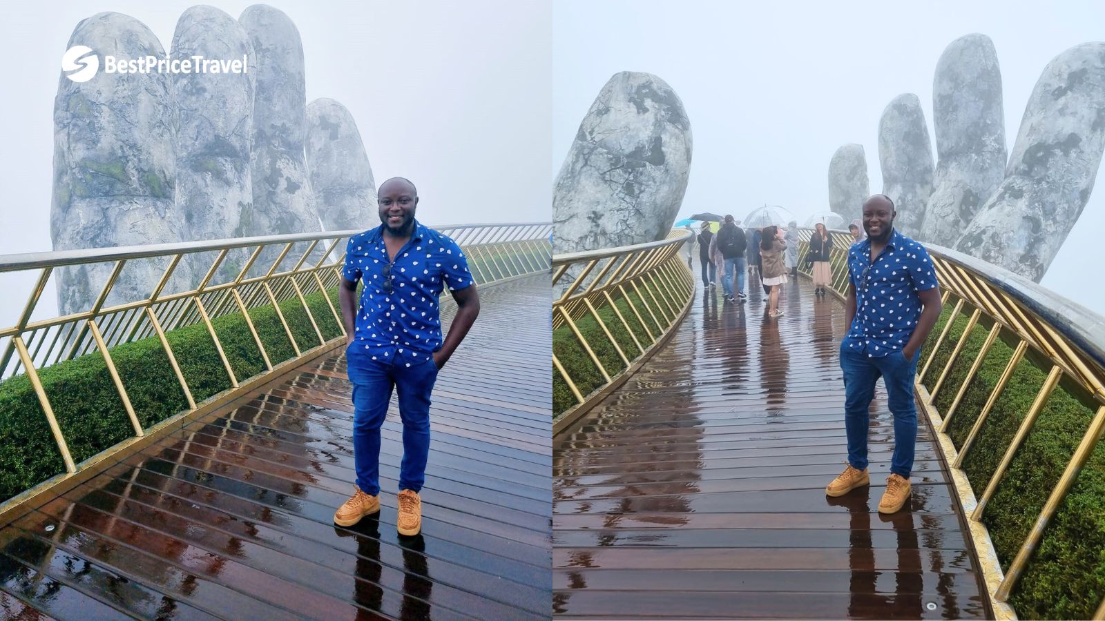 Stand In Front Of The Giant Hands