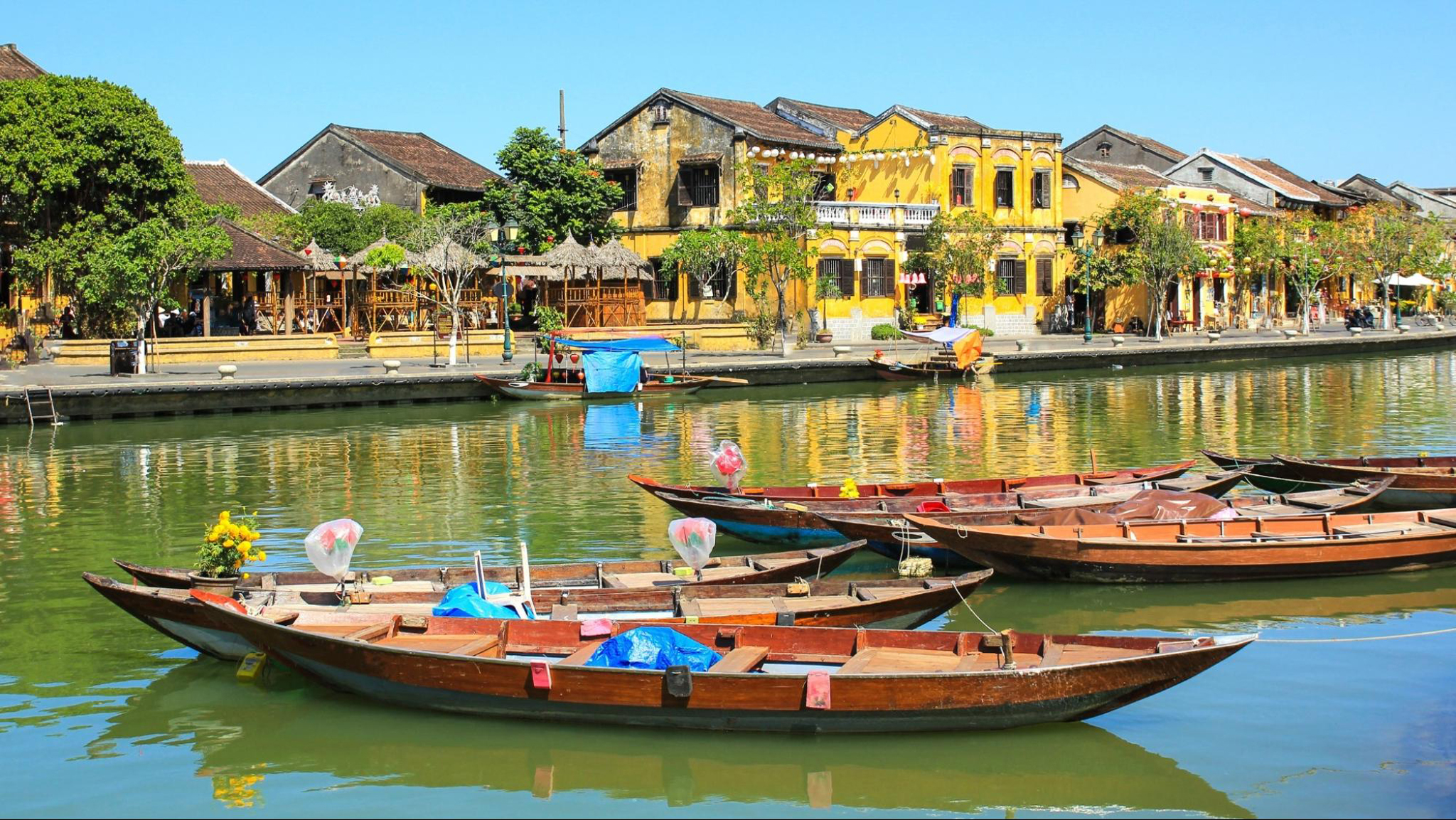 Enjoy a scenic boat ride on Thu Bon River