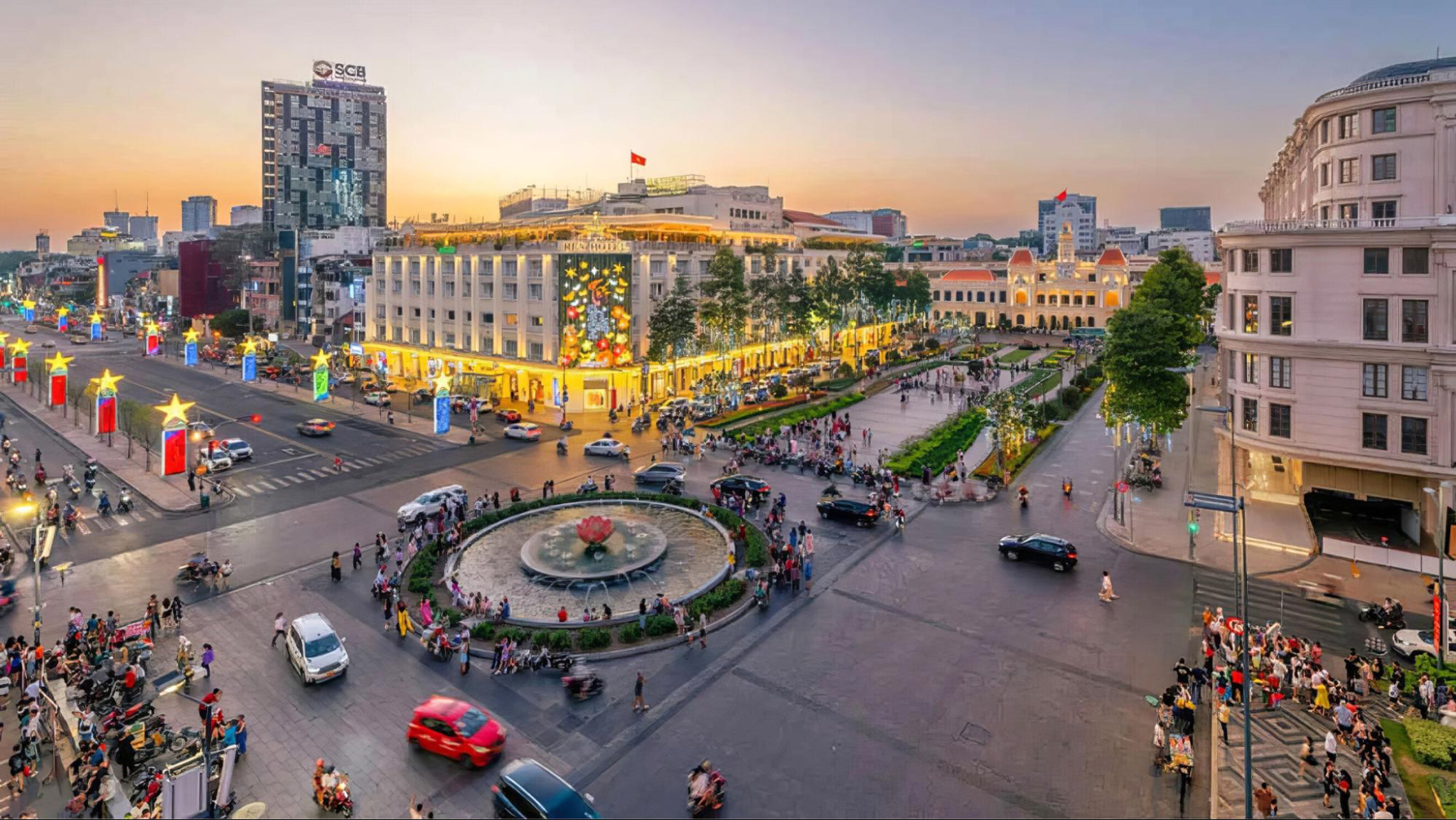 Experience the vibrant energy of Nguyen Hue Walking Street