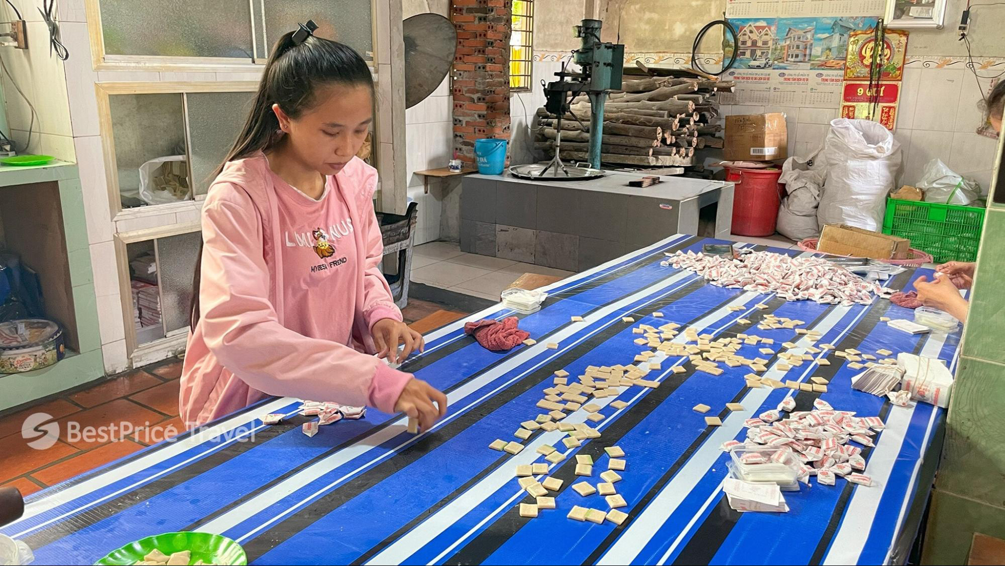 Witness the process of making coconut candy