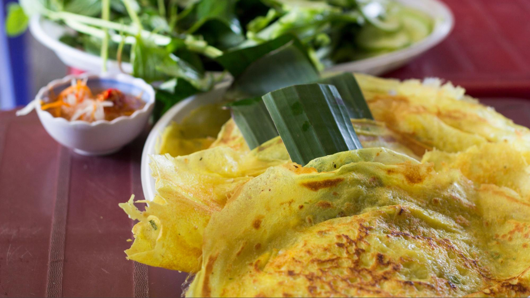 Banh Xeo is a popular street food in Vietnam