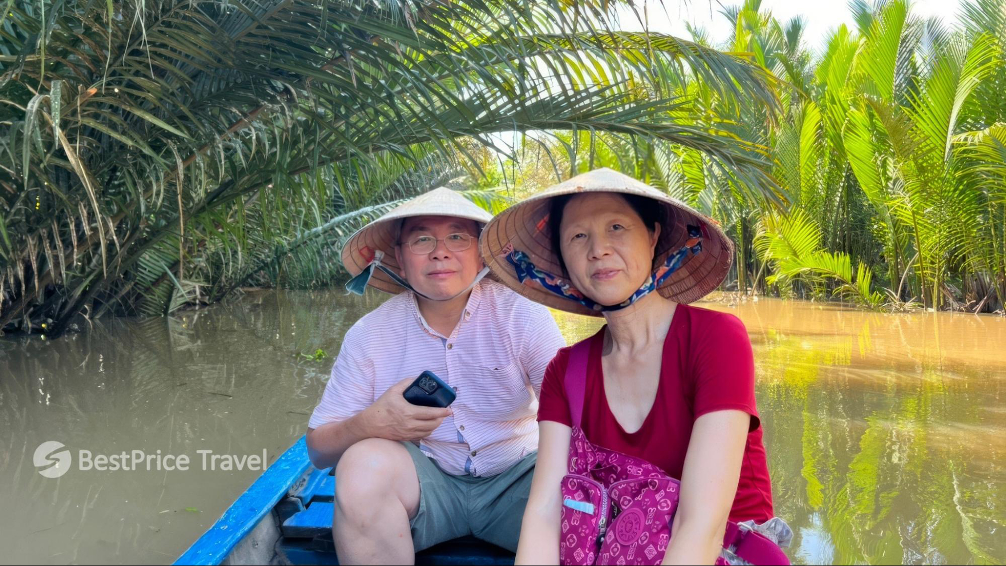 Take a sampan boat ride to explore Mekong Delta