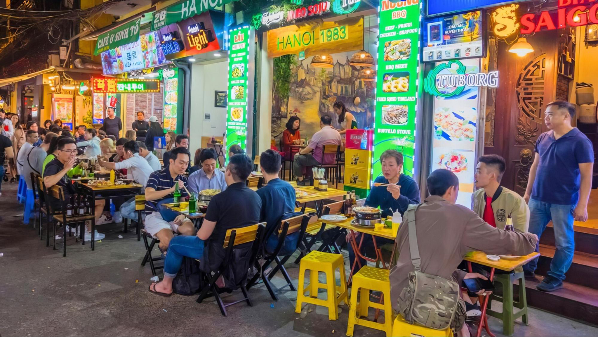 Indulge yourself with freshly drafted beer and local snacks