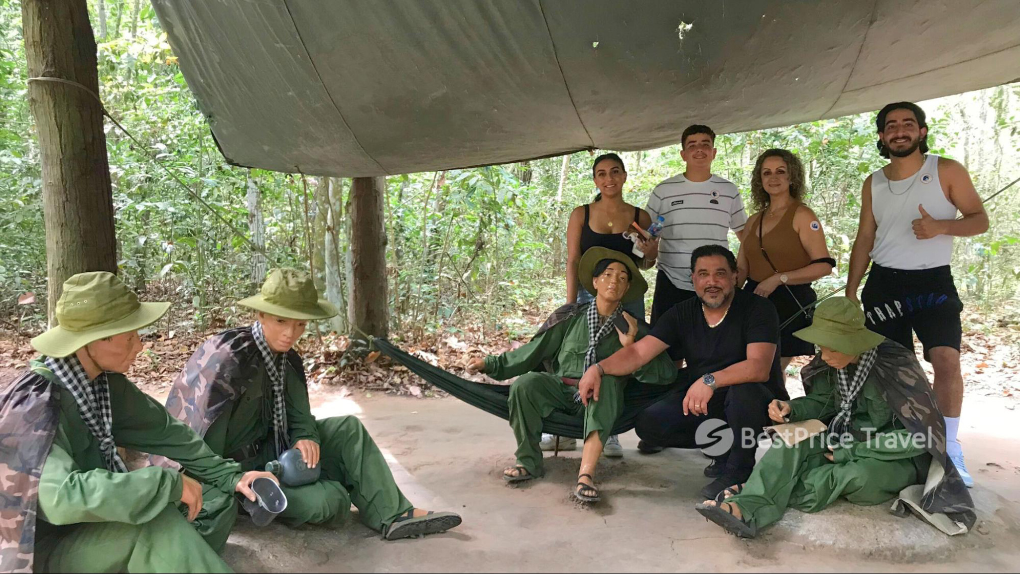 Visitors can explore a small section of the Cu Chi Tunnels to learn about Vietnamese history