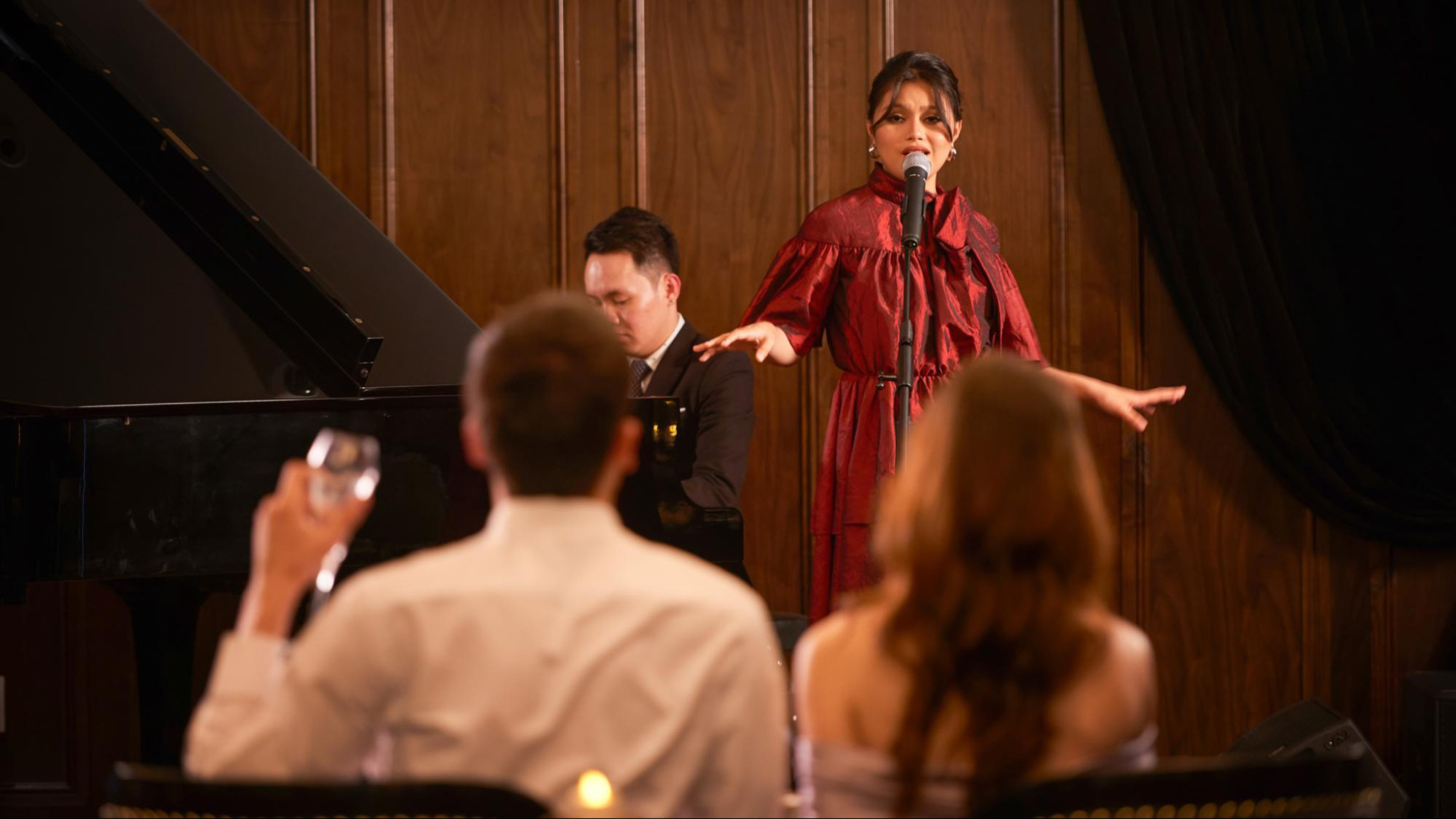 Immerse in the calming music within the cozy atmosphere of the cruise