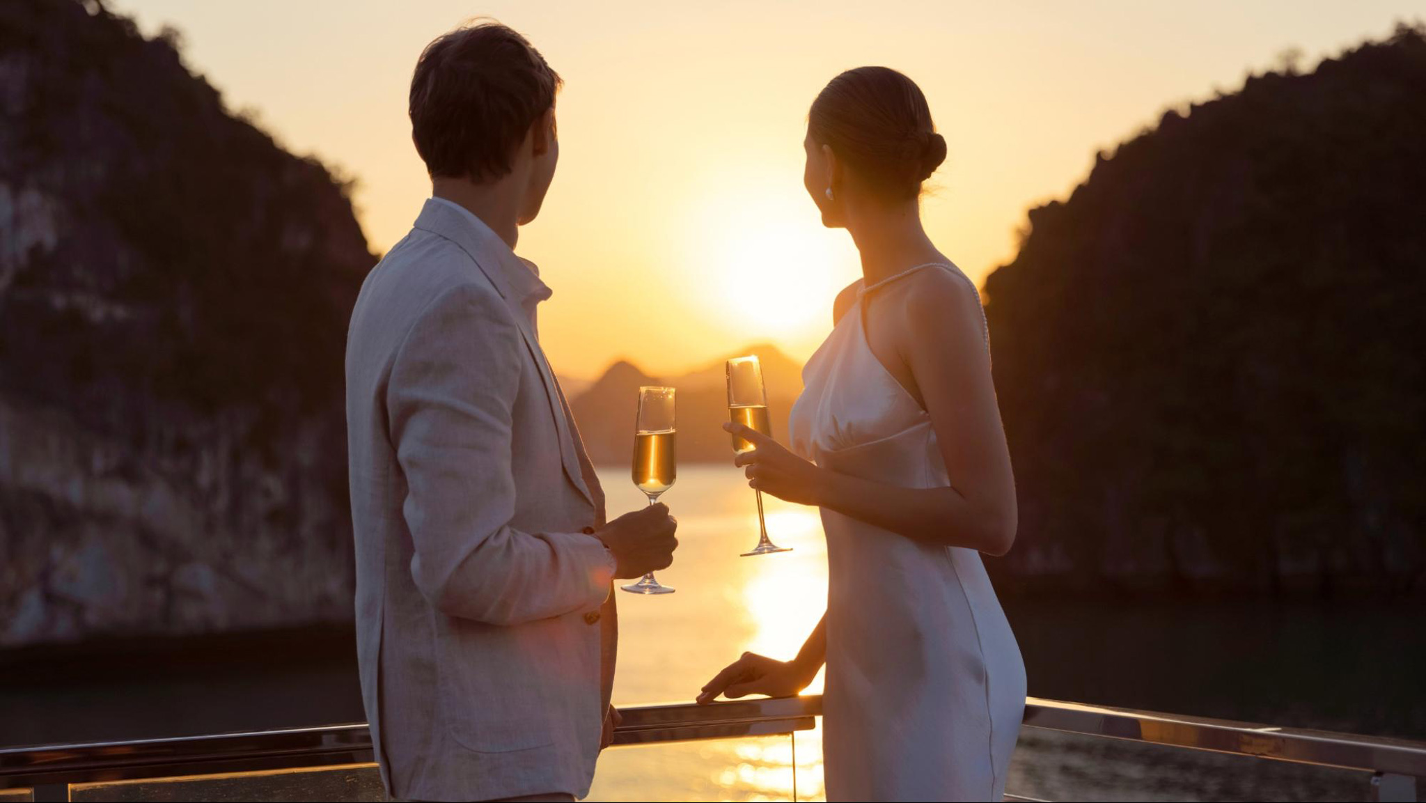 Immersing in the sunset beauty on the rooftop with your loved ones
