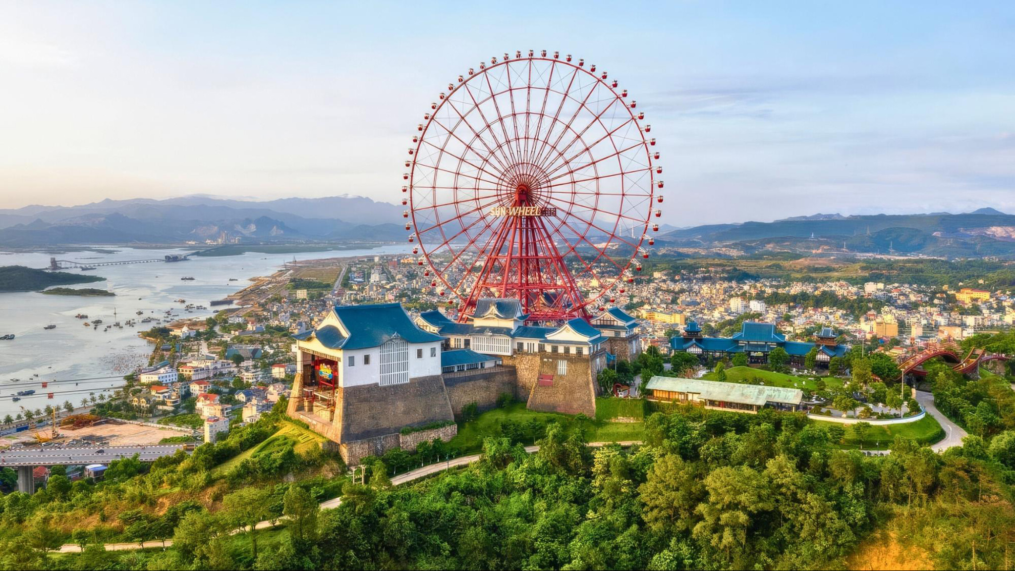 The vibrant Sun Wheel offers an extraordinary spectacle during sunset