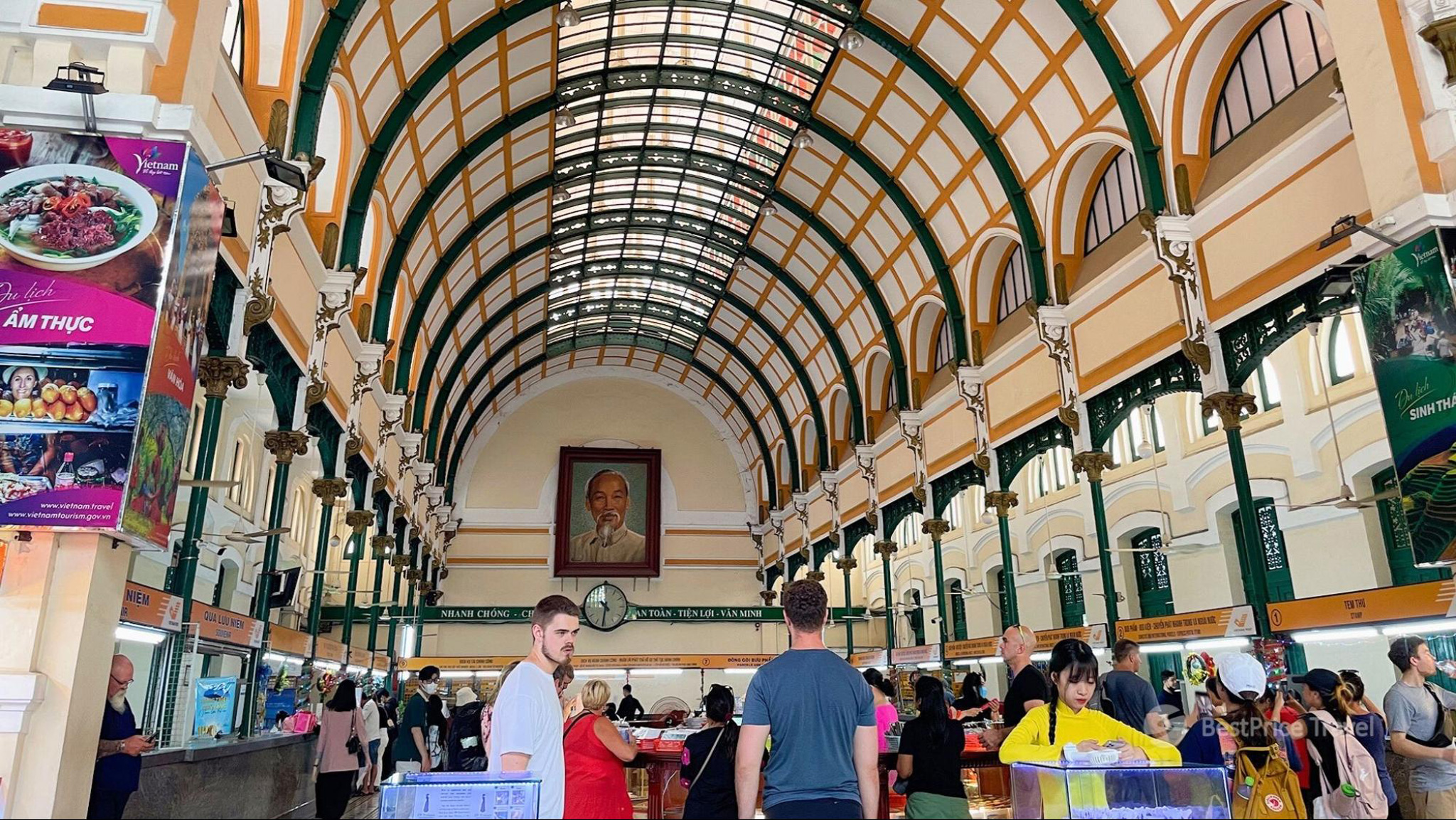 Stunning French Colonial Architecture Inside Saigon Post Office