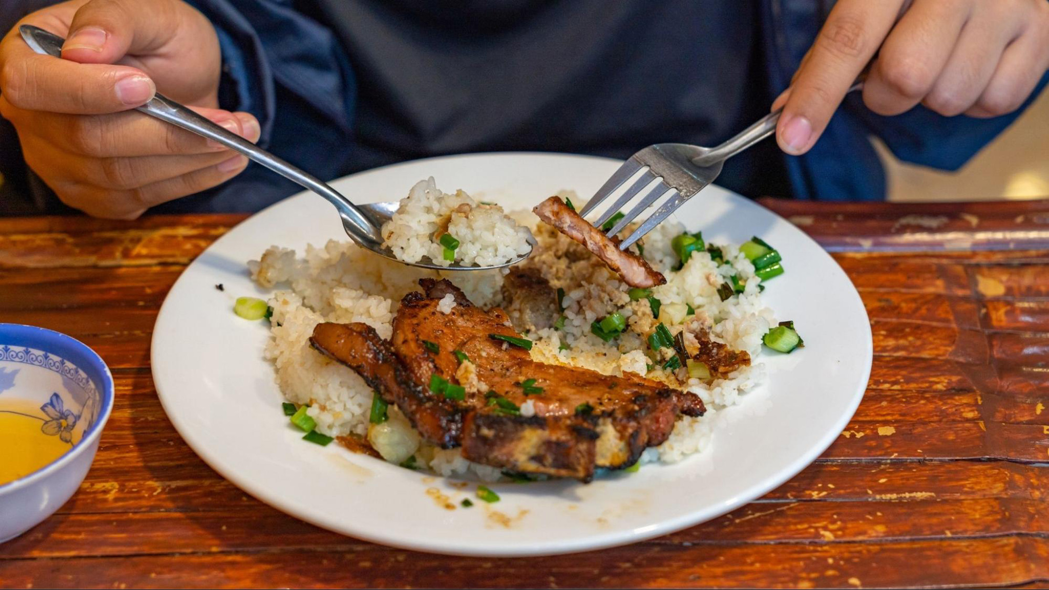 Com Tam Ba Ghien is famous for its broken rice with smoky grilled pork