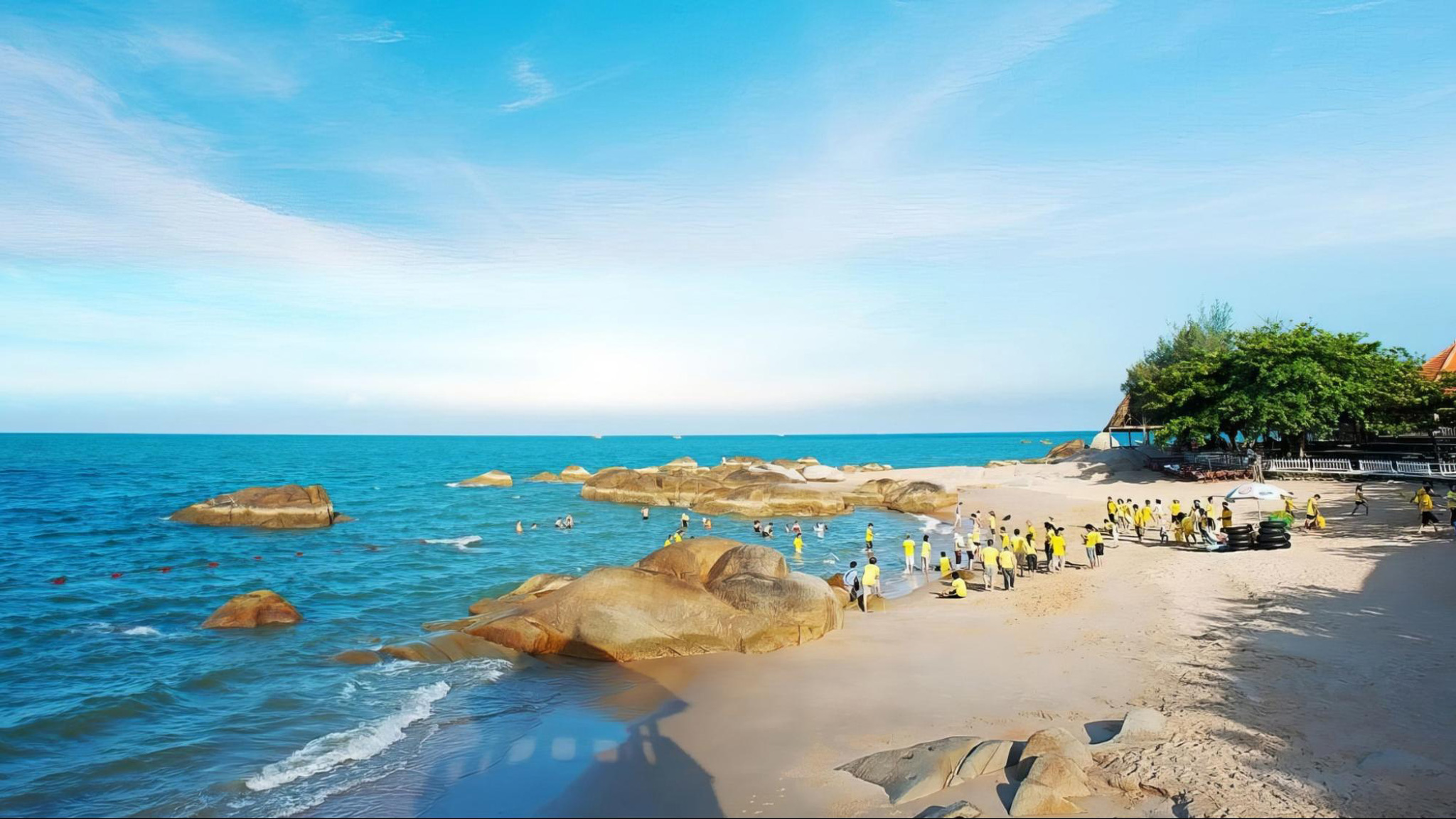 Long Hai Beach remains calm and pristine, untouched by heavy tourism