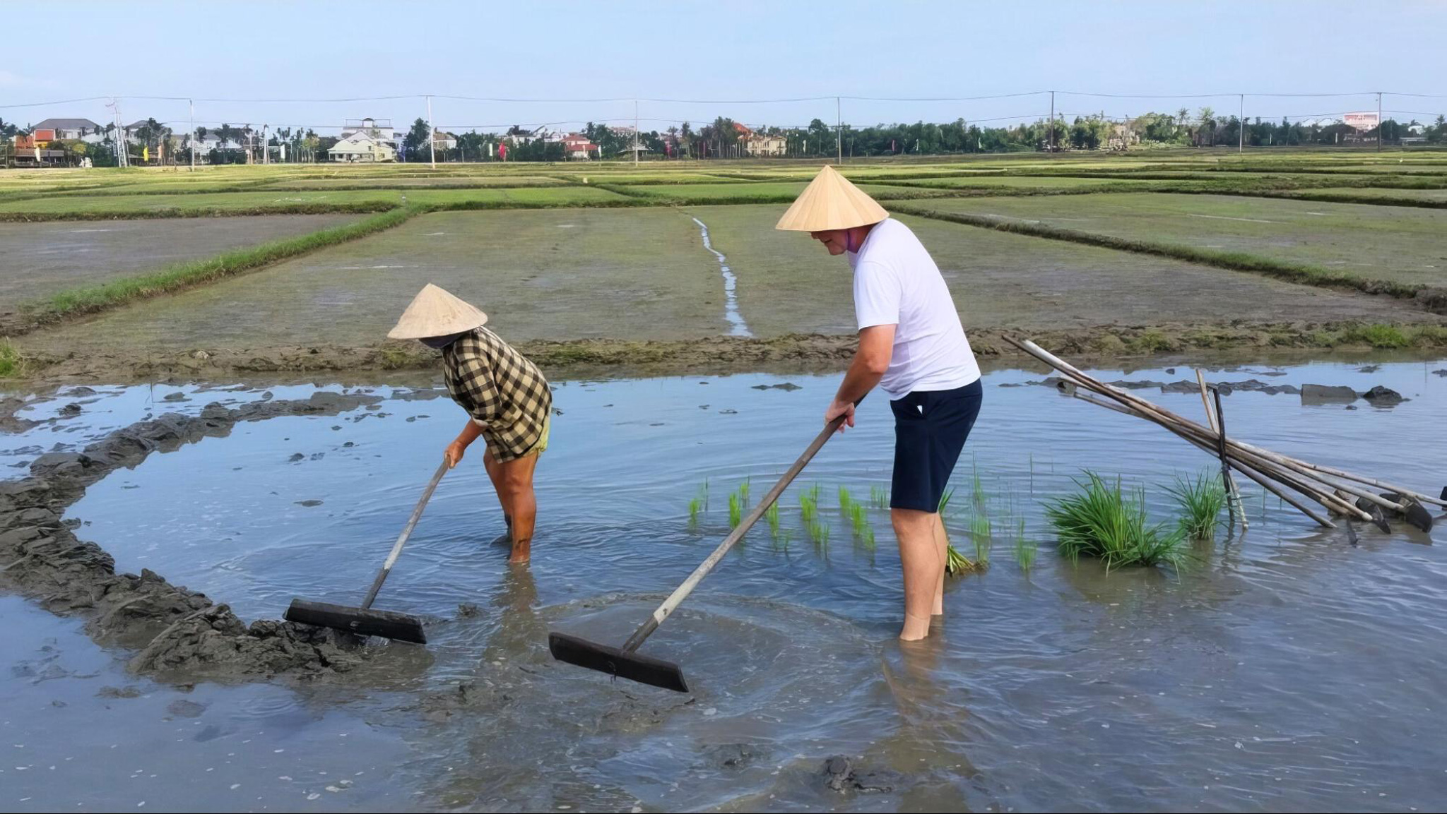 Participate in farming activities in Cam Thanh Village