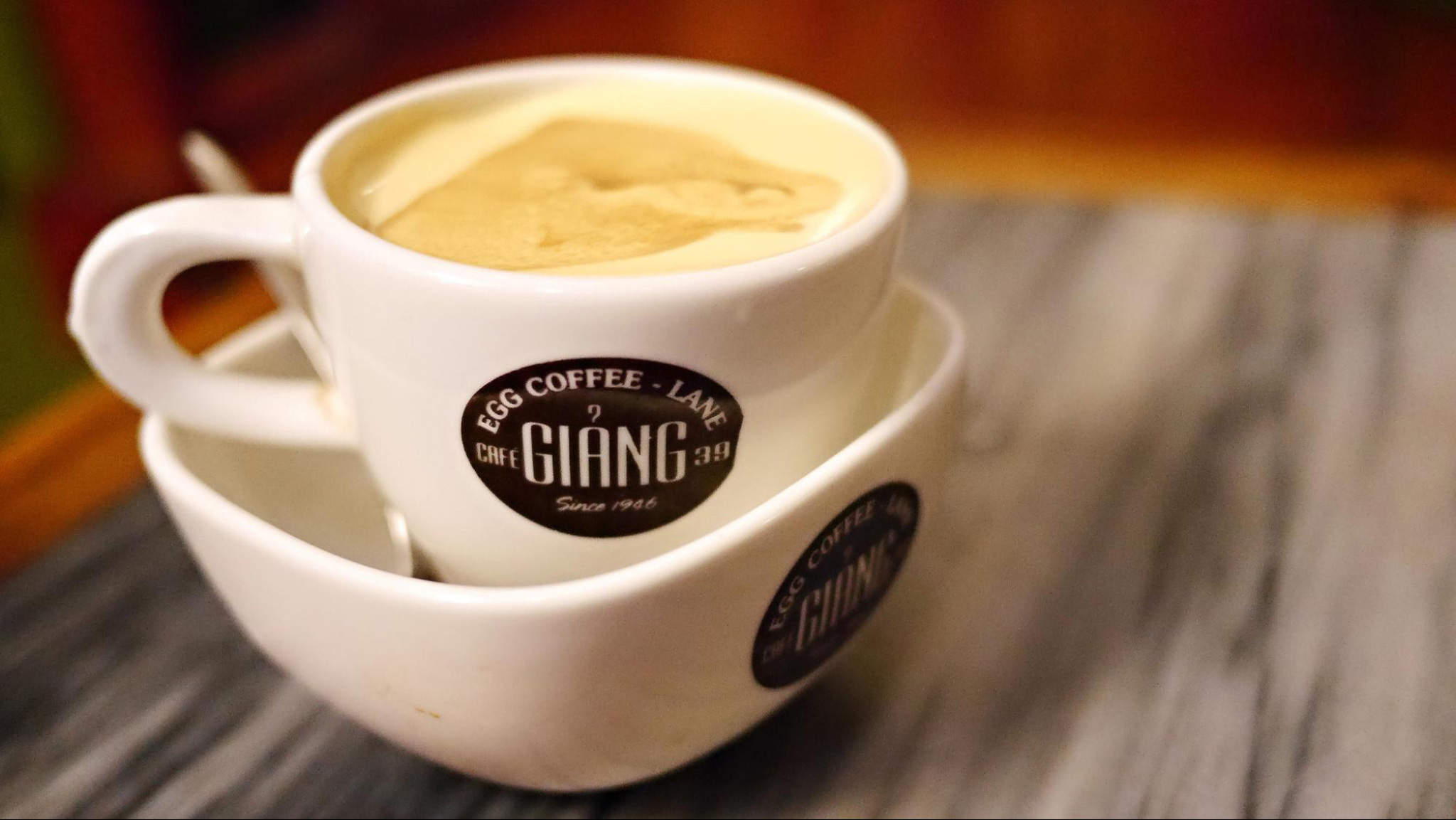 Egg coffee is creamy and rich, blending strong coffee with sweet egg foam