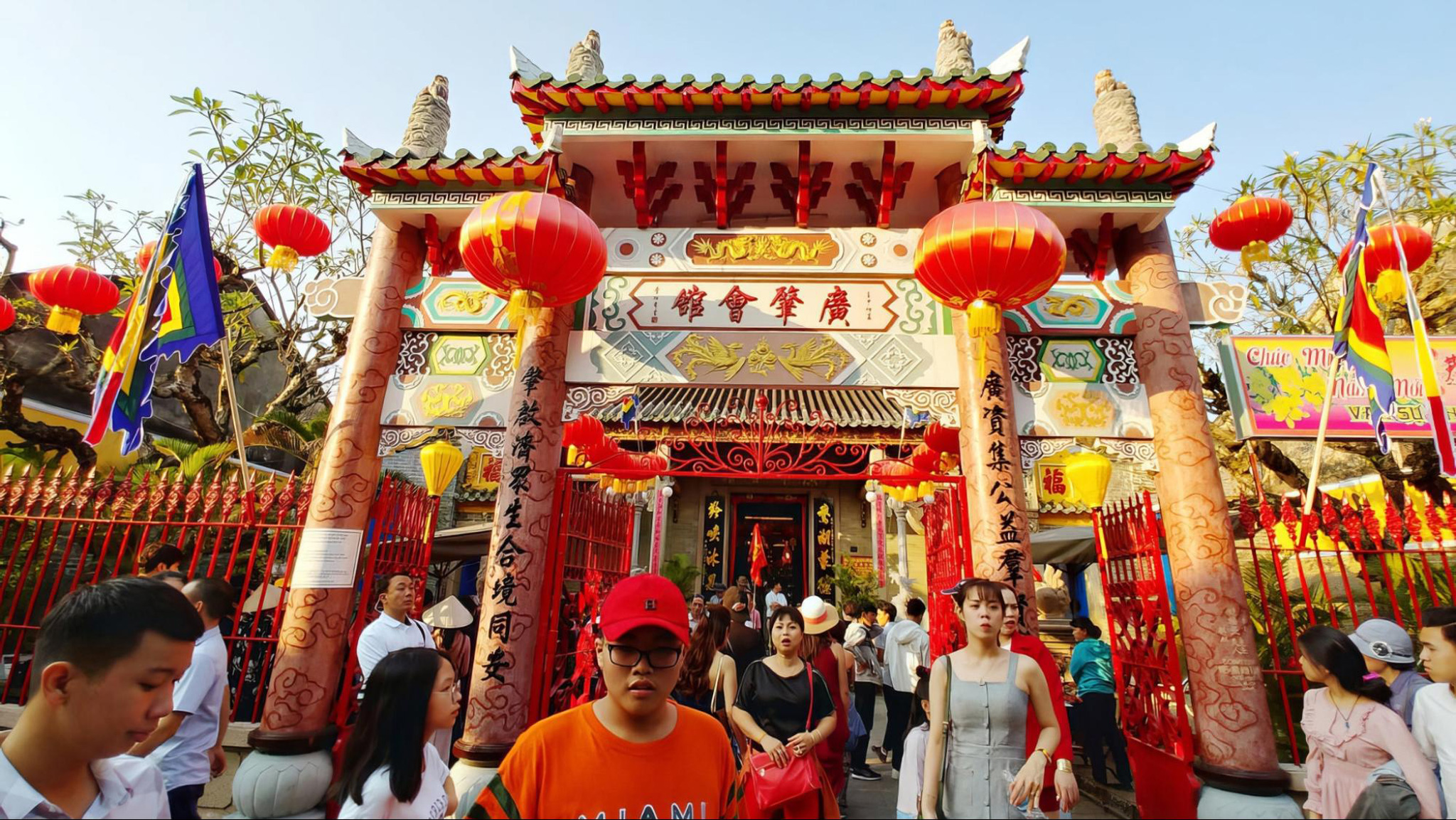 Locals visit temples and pagodas on the first day of the Lunar New Year